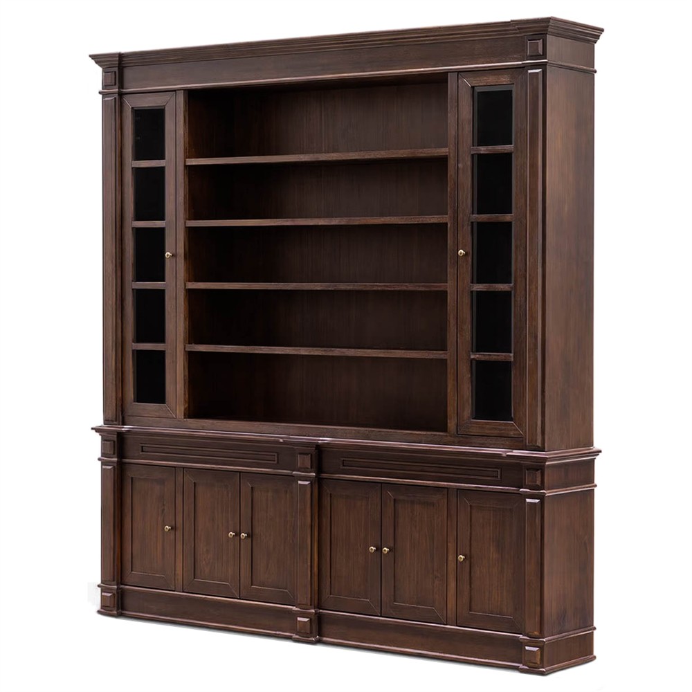 Radford Updated Traditional Dark Brown Acacia Wood Cabinet|