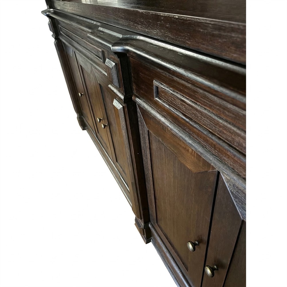 Radford Updated Traditional Dark Brown Acacia Wood Cabinet|