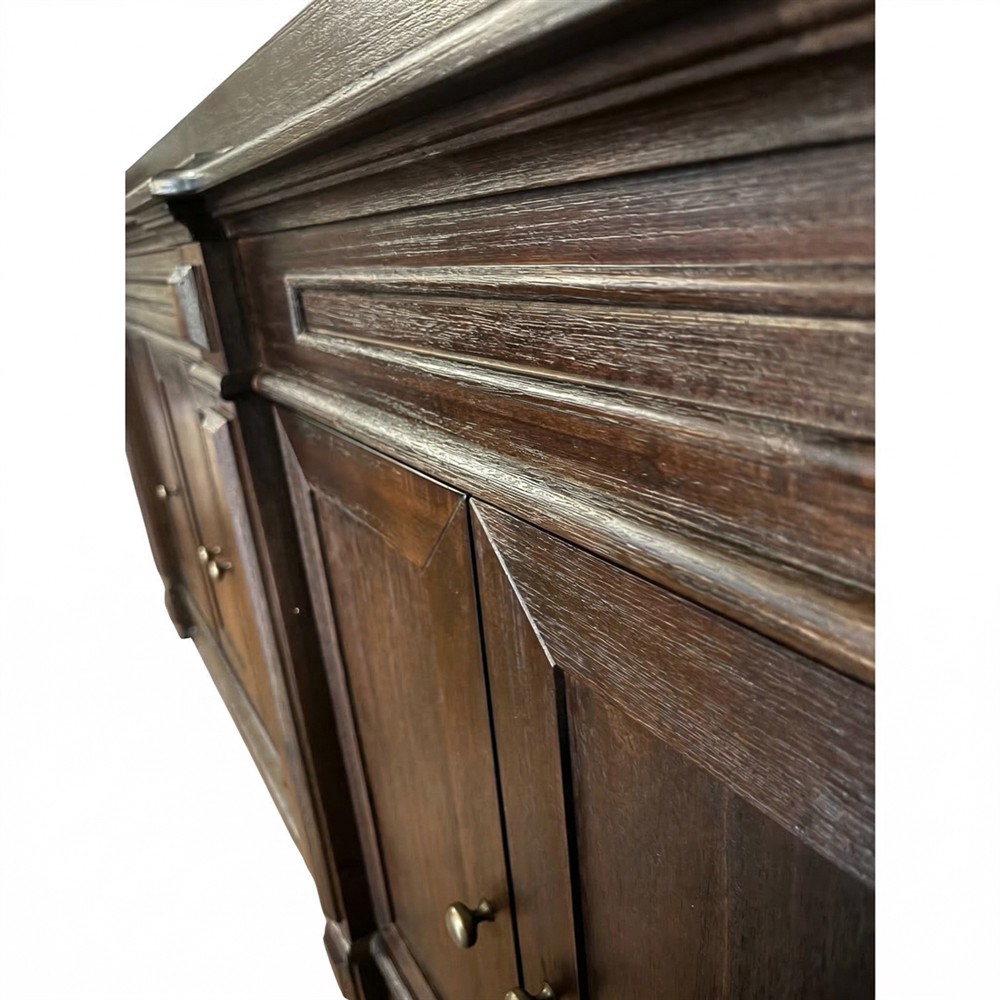Radford Updated Traditional Dark Brown Acacia Wood Cabinet|