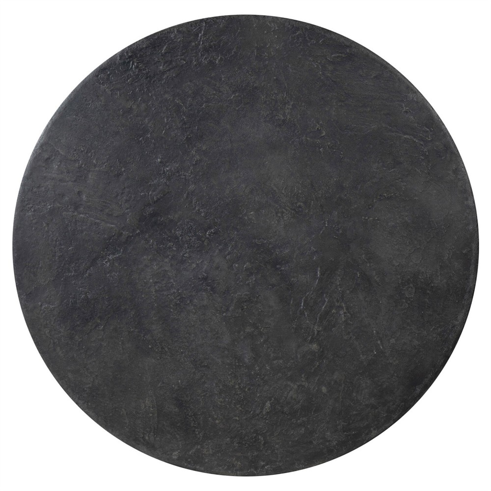 Sage Modern Classic Black Textured Concrete Outdoor Dining Table - 48"|