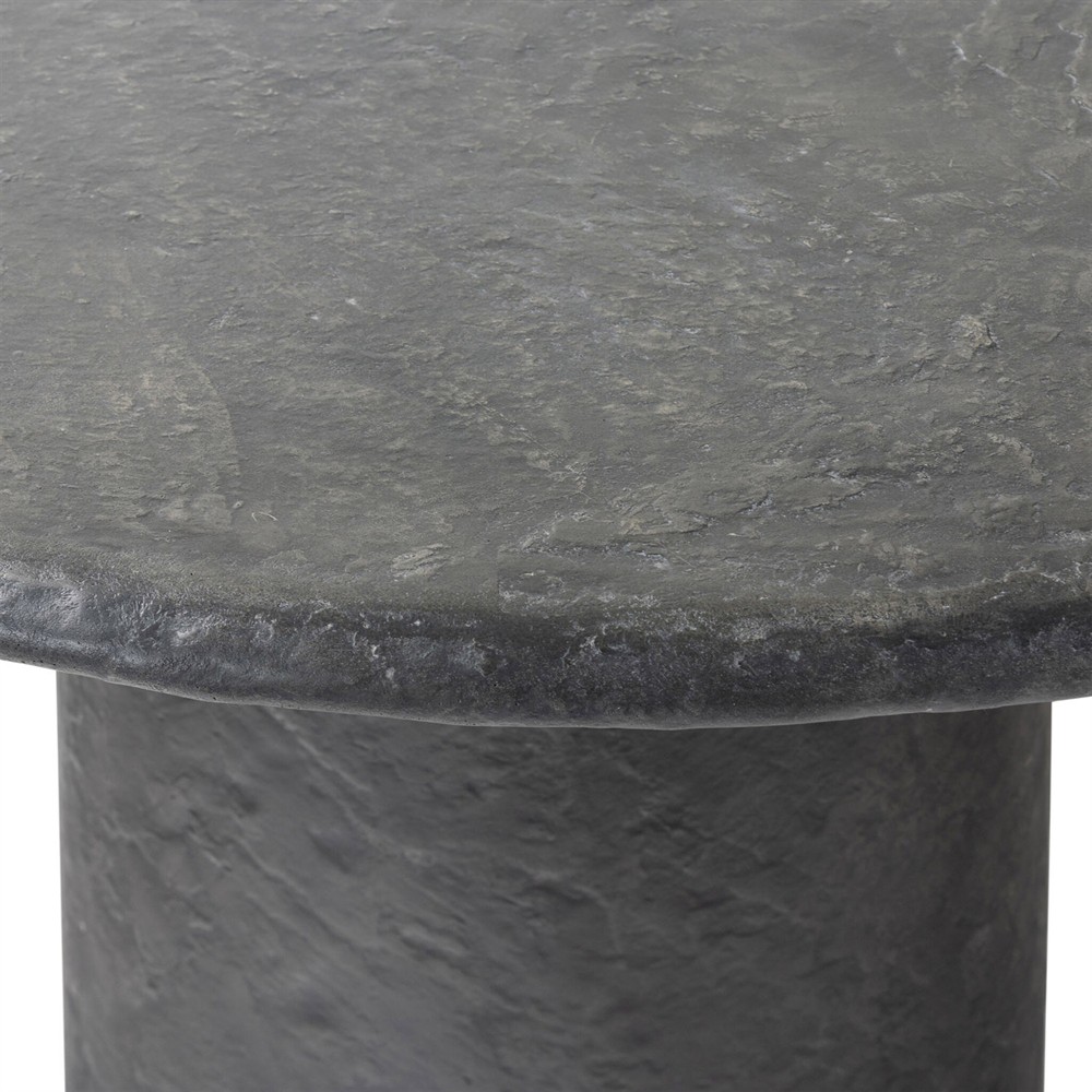 Sage Modern Classic Black Textured Concrete Outdoor Dining Table - 48"|