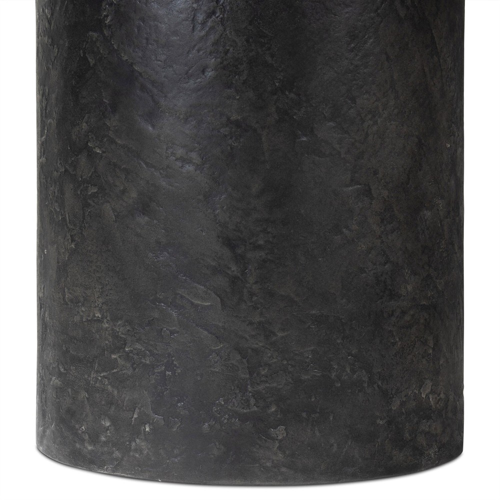 Sage Modern Classic Black Textured Concrete Outdoor Dining Table - 48"|