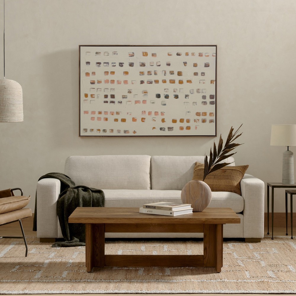 Samira Modern Classic Cream Performance Sofa - 86"|