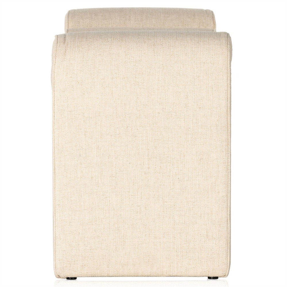 Brianne Modern Classic Cream Performance Bedroom Bench|