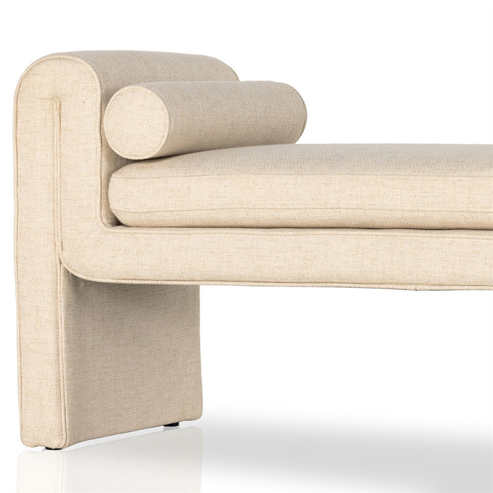 Brianne Modern Classic Cream Performance Bedroom Bench|