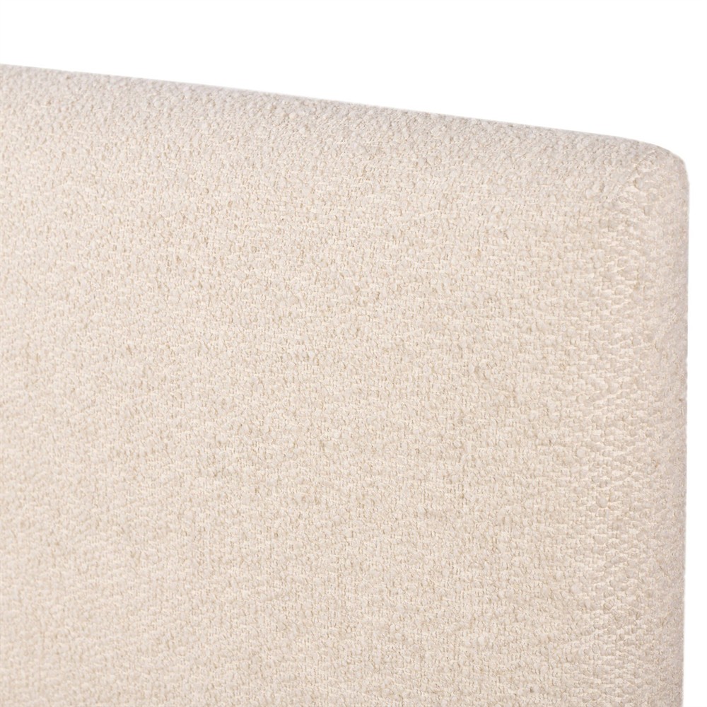 Eugene Modern Classic Cream Boucle Performance Bed - Queen|