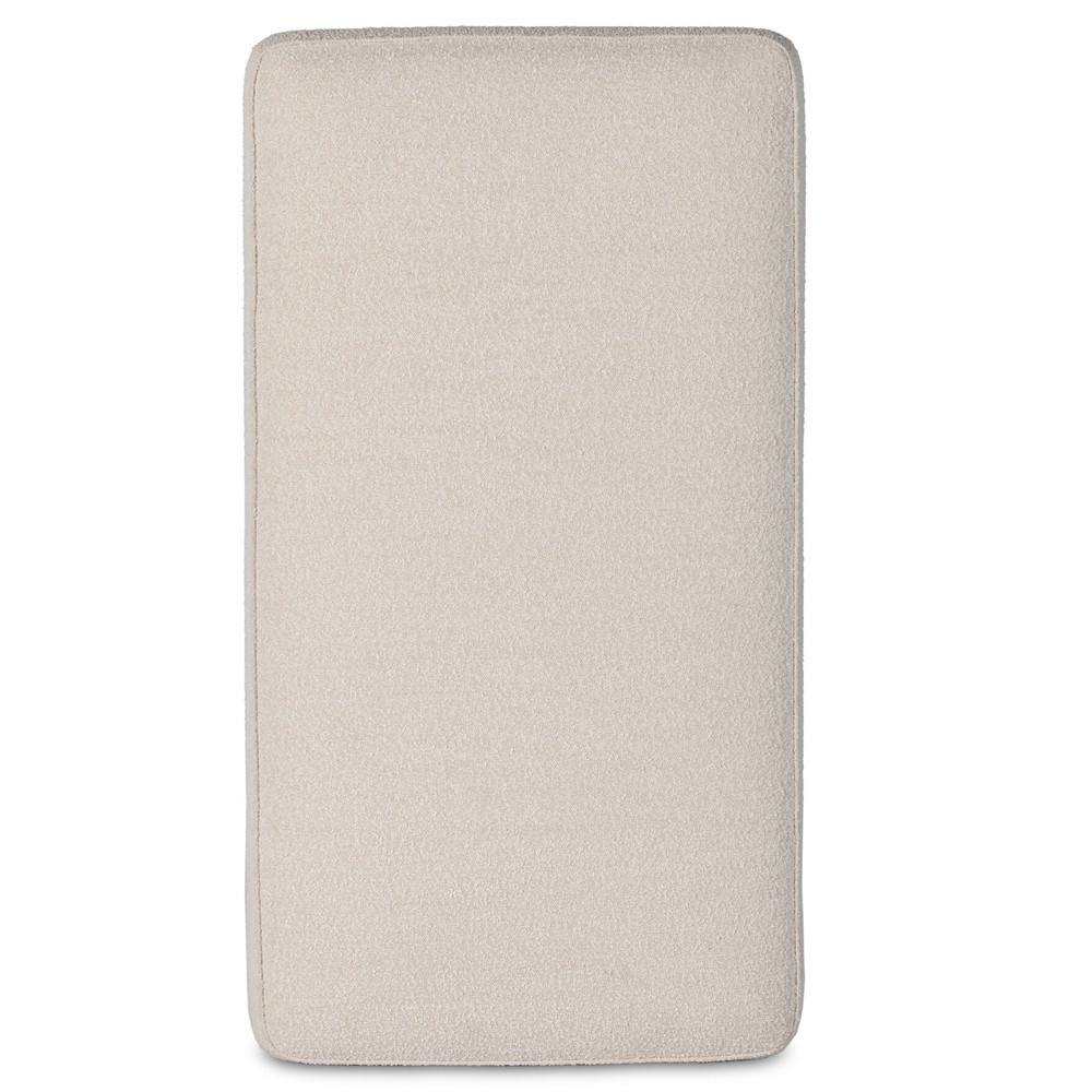 Leah Modern Classic Cream Performance Boucle Cocktail Ottoman|