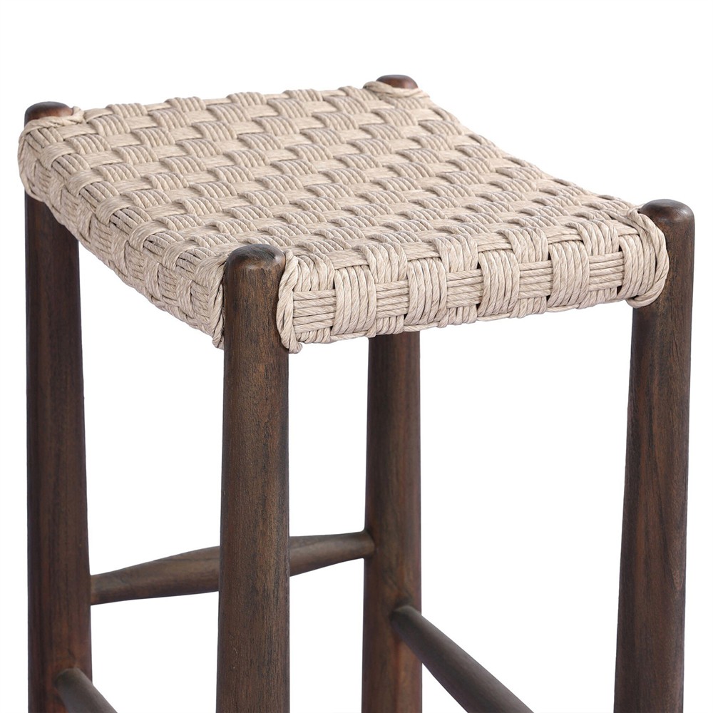 Savio Vintage White Outdoor Counter Stool|