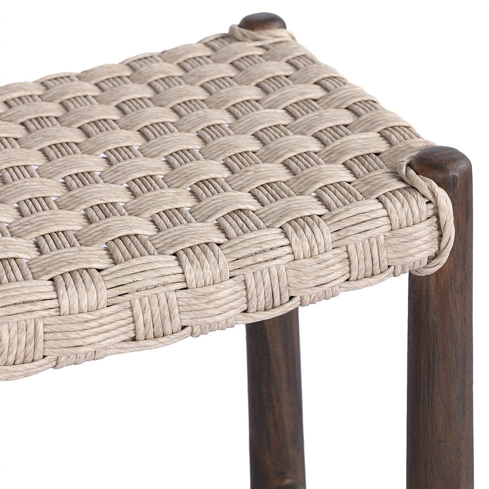 Savio Vintage White Outdoor Counter Stool|