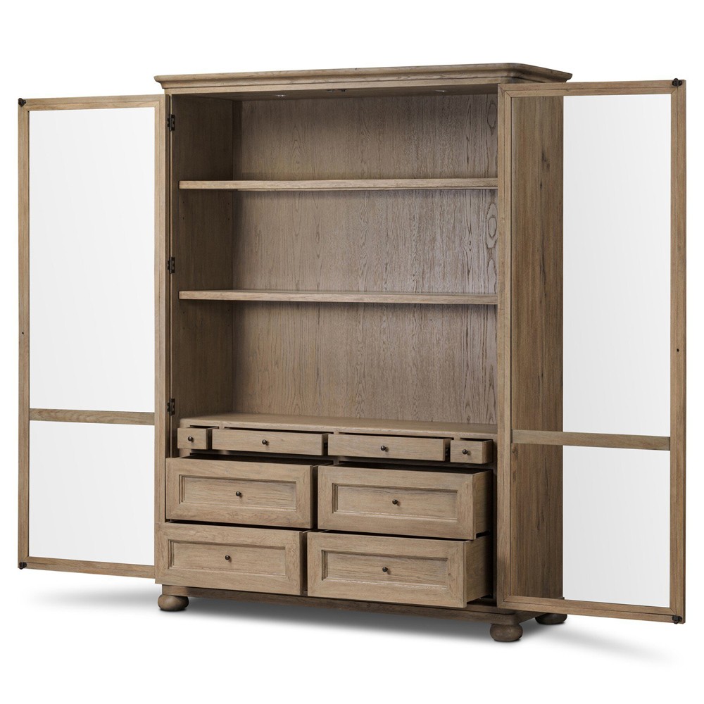 Sussex Drifted Oak Wide Cabinet|