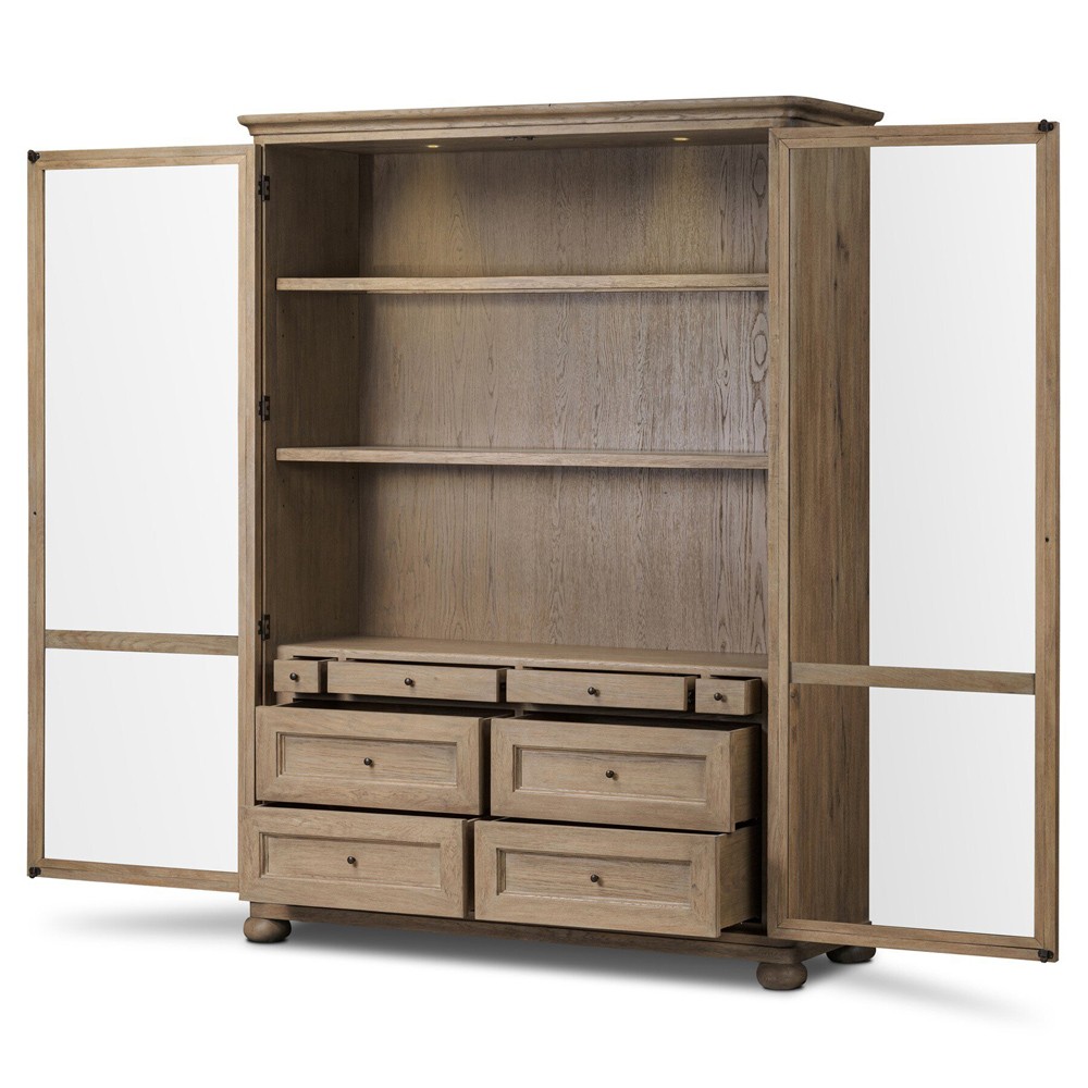 Sussex Drifted Oak Wide Cabinet|