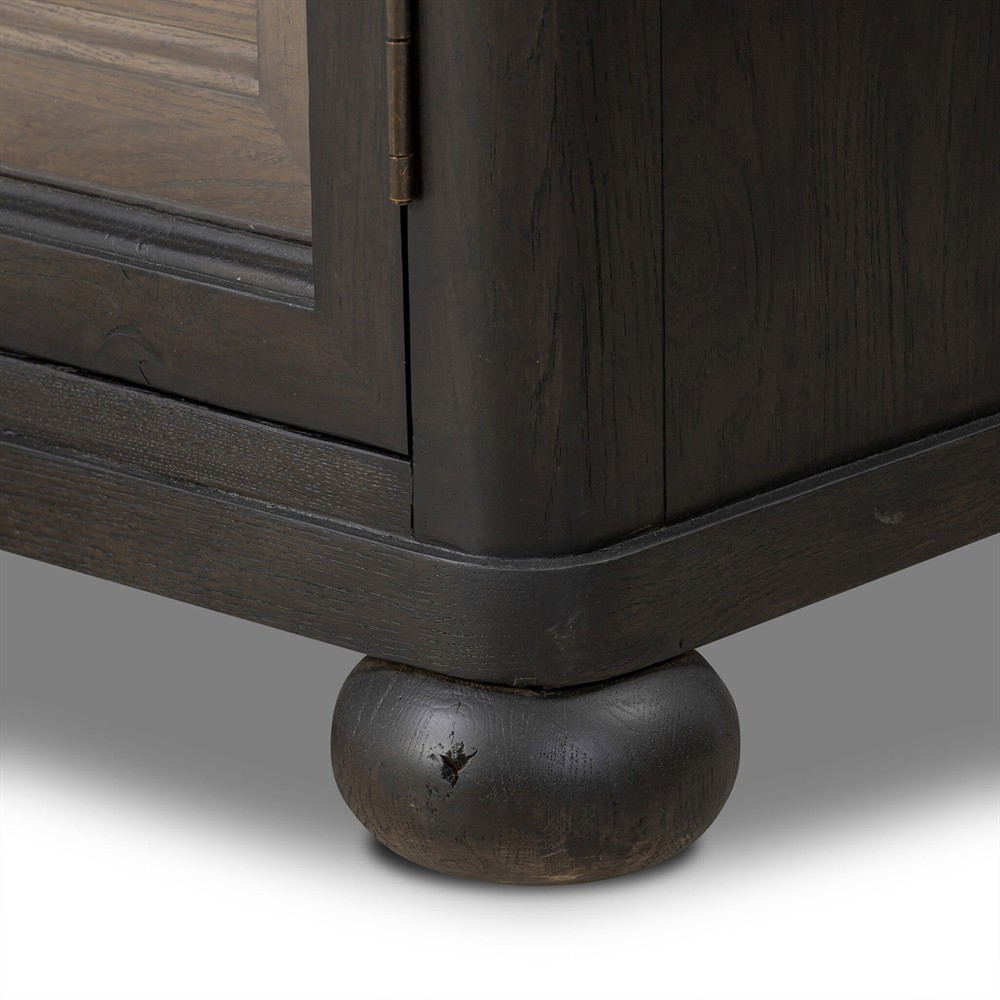 Sussex Smoked Black Wide Cabinet|
