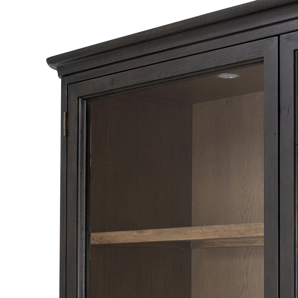 Sussex Smoked Black Wide Cabinet|