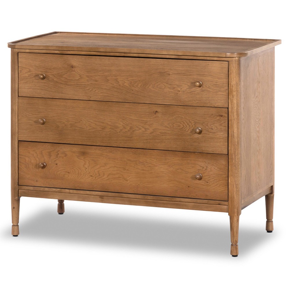 Franny Saddle Brown Oak Chest|