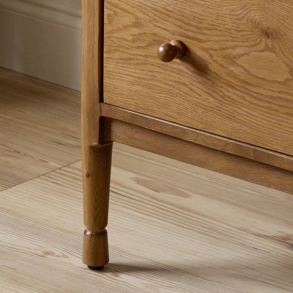 Franny Saddle Brown Oak Chest|