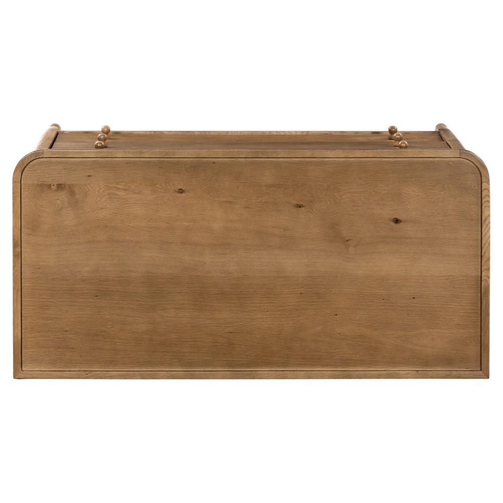 Franny Saddle Brown Oak Chest|