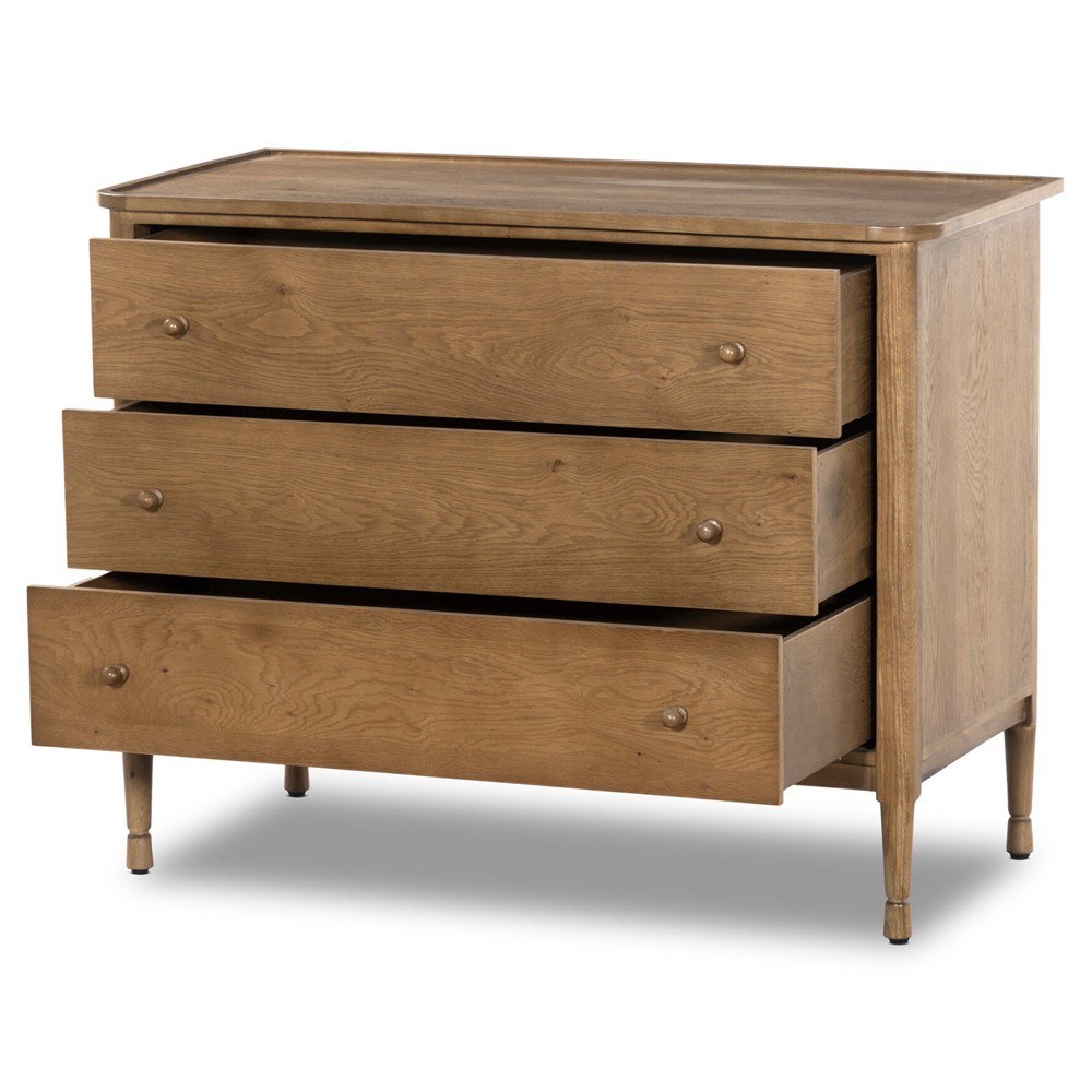 Franny Saddle Brown Oak Chest|