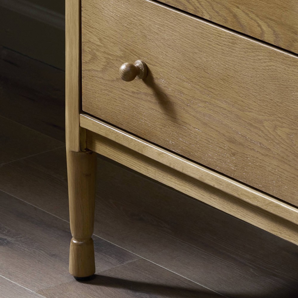 Franny Saddle Brown Oak Dresser | Kathy Kuo Home