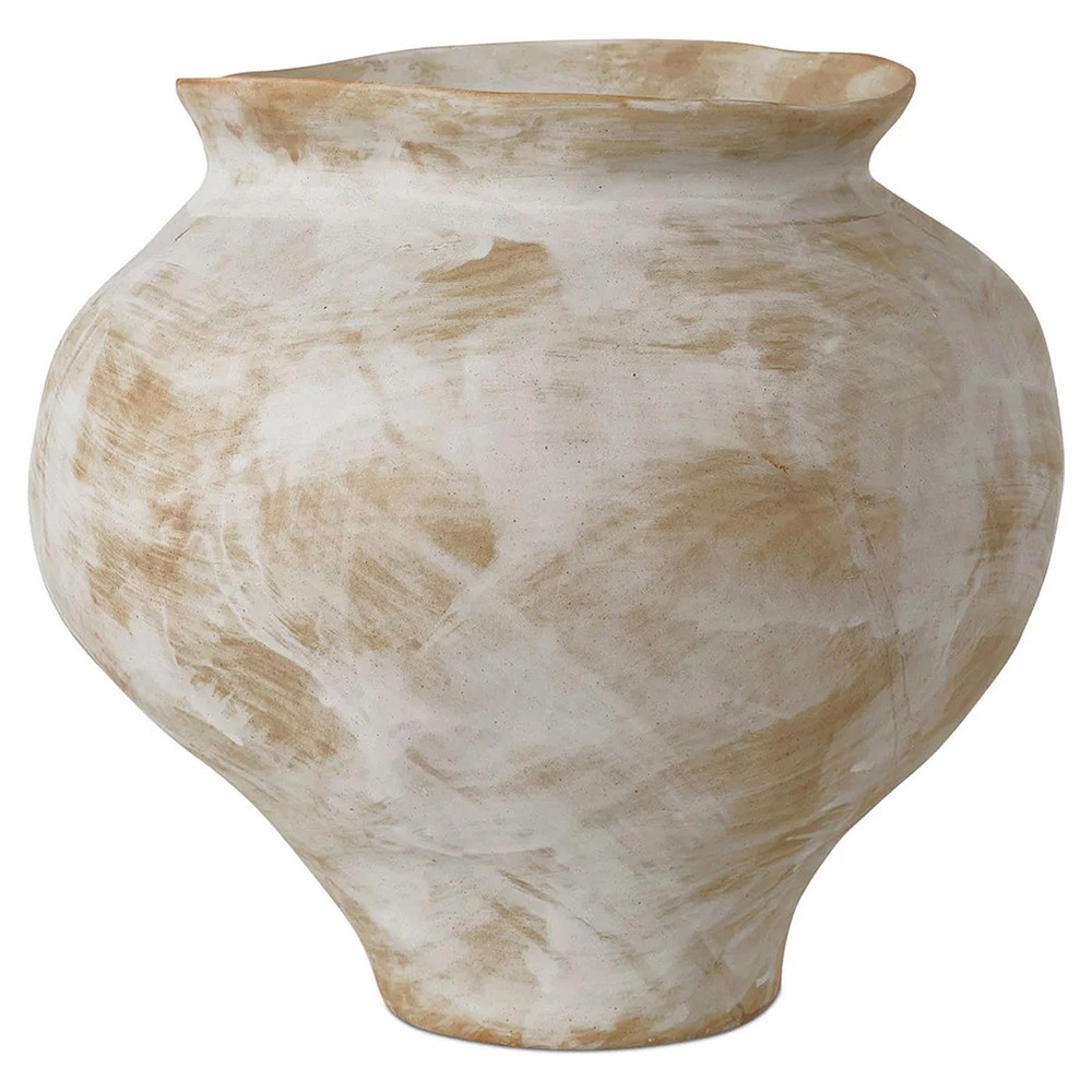 Caelum  Coastal Beach  Antique White Porcelain Vase - Set of 2|