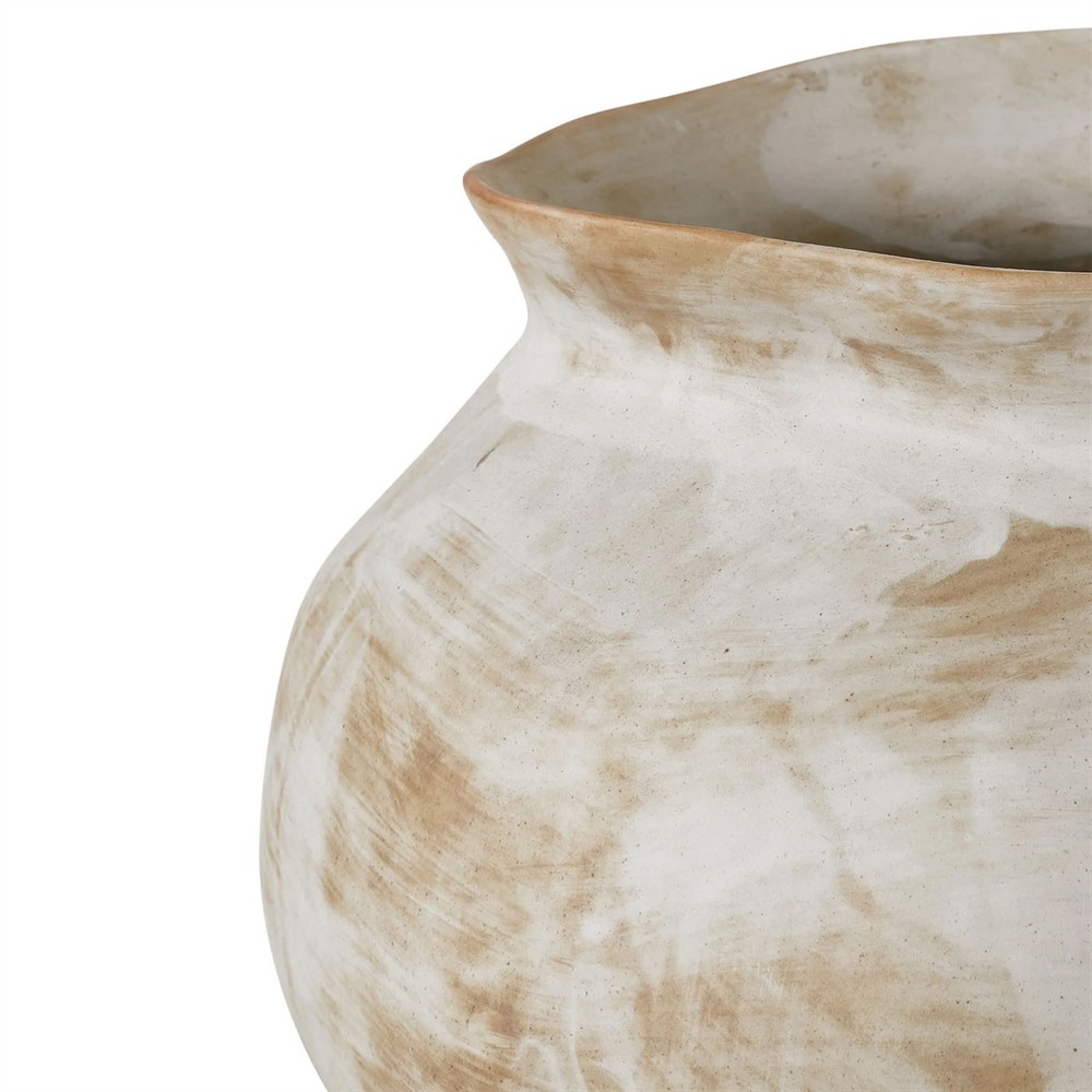 Caelum  Coastal Beach  Antique White Porcelain Vase - Set of 2|