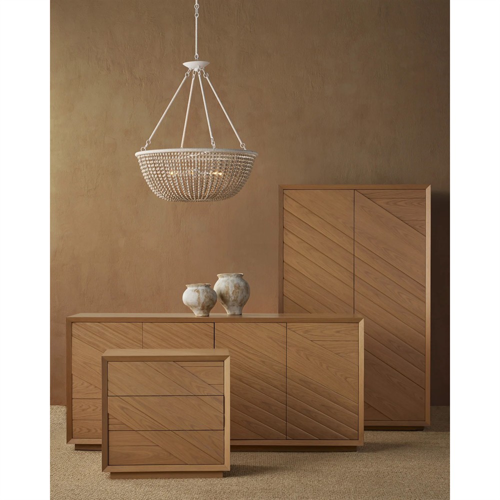 Caelum  Coastal Beach  Antique White Porcelain Vase - Set of 2|