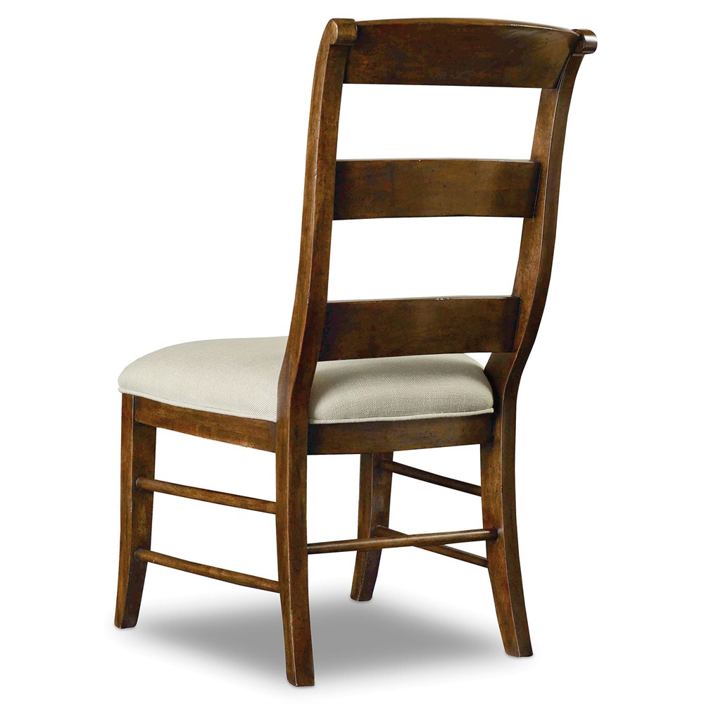 Alban Updated Traditional Brown Wood Ladderback Dining Chair|