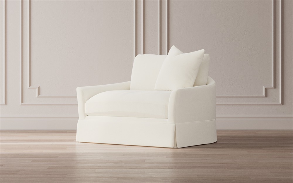 Hartwell Heathered Ivory Performance Chair and a Half|