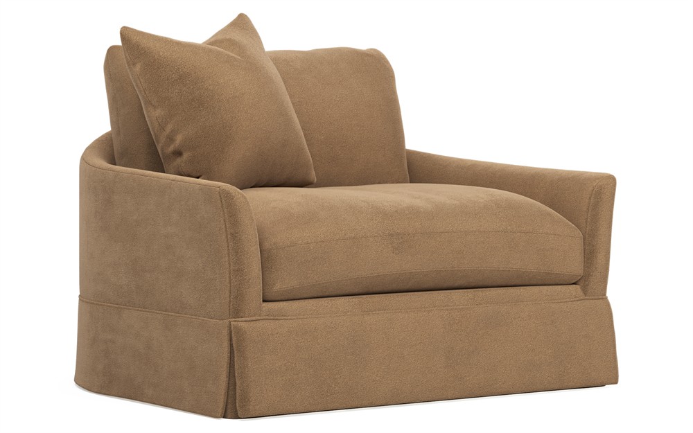 Hartwell Mocha Mist Performance Velvet Chair and a Half|