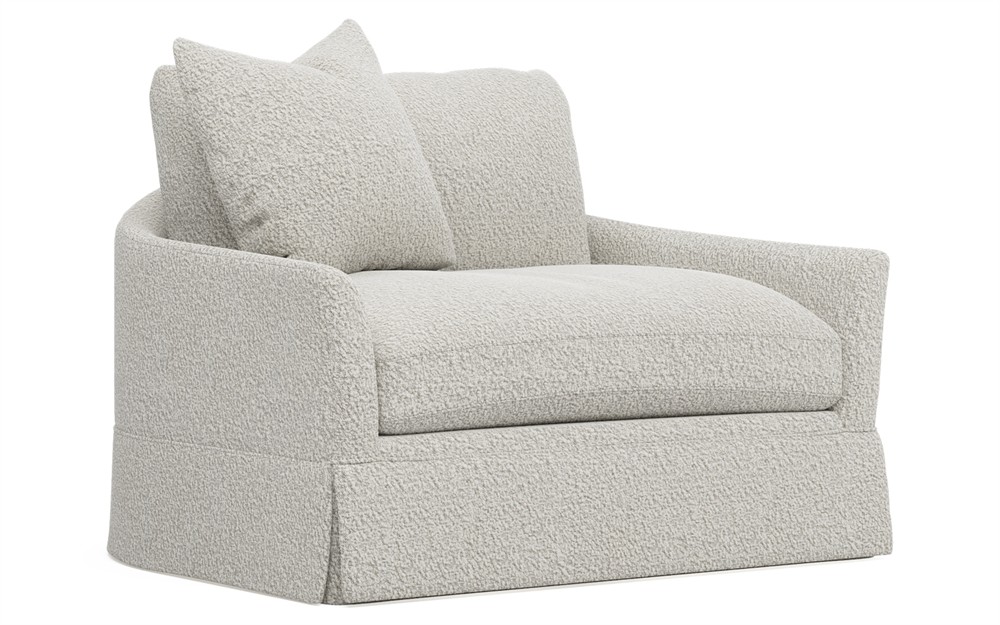 Hartwell Cloud Grey Textured Boucl+? Chair and a Half|