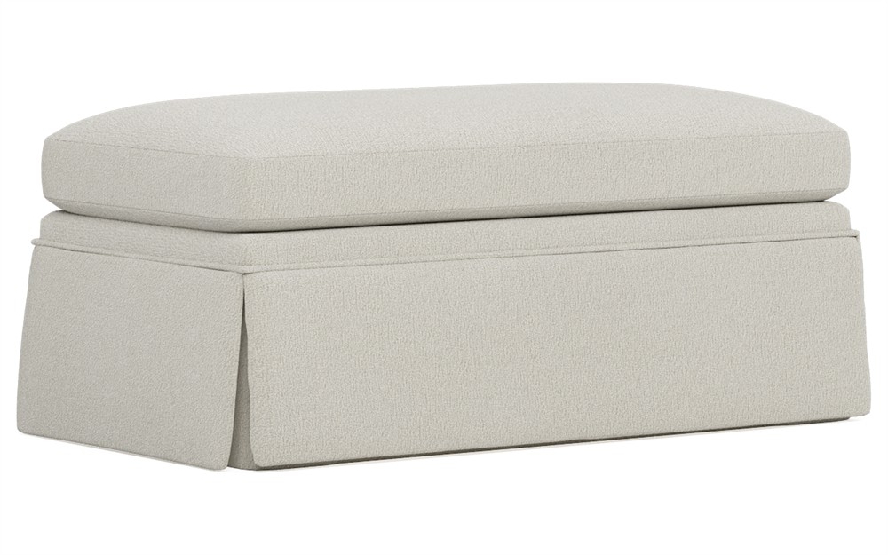 Hartwell Grey Pearl Performance Ottoman|