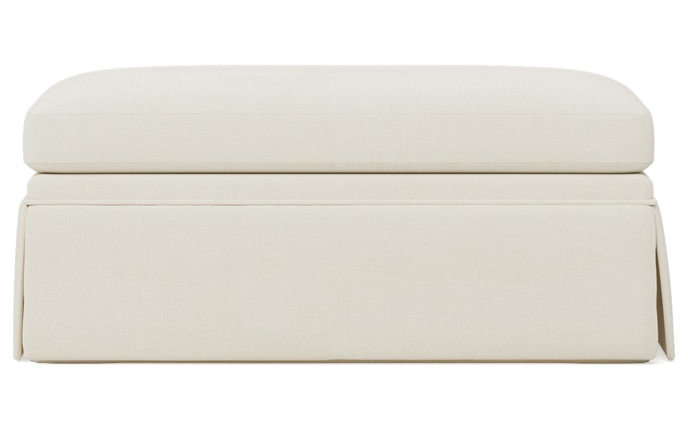 Hartwell Whipped Cream Textured Boucl+? Ottoman|