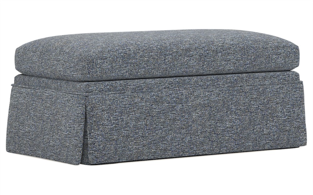 Hartwell Fisherman Blue Performance Ottoman|