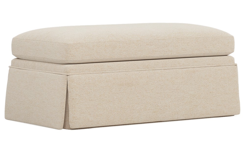 Hartwell Parchment Performance Ottoman|