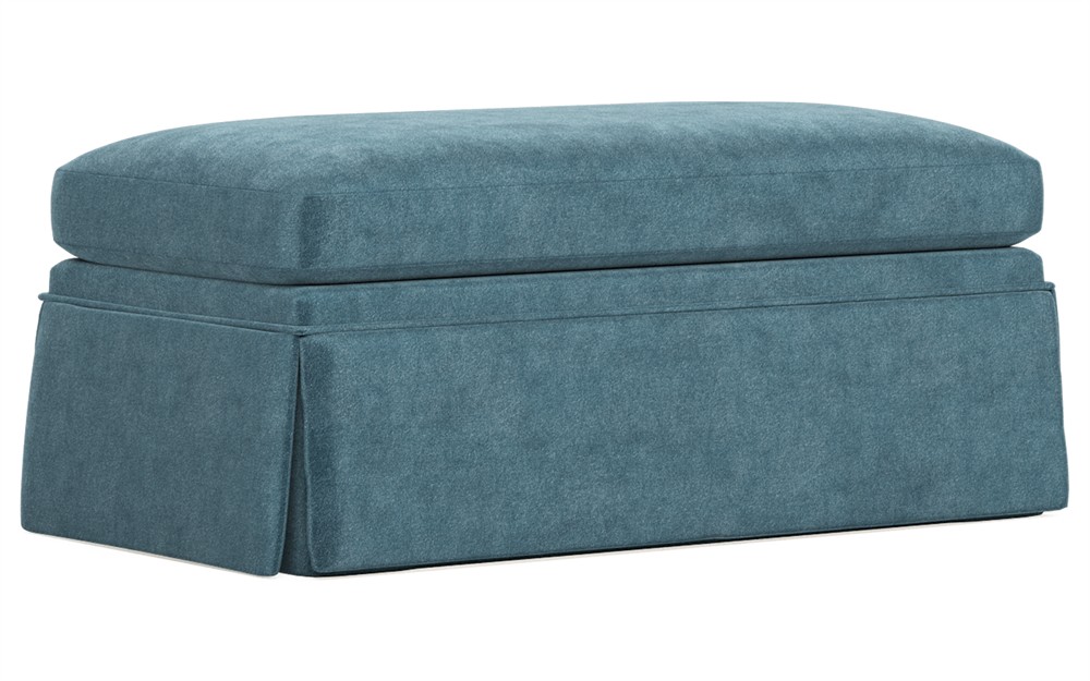 Hartwell Lakeside Performance Velvet Ottoman|