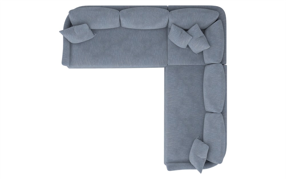 Hartwell Nantucket Blue Performance Corner Sectional - 118&quot;|