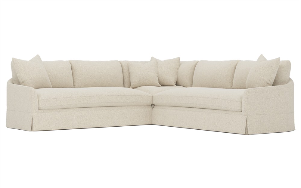 Hartwell Whipped Cream Textured Boucl+? Corner Sectional - 118&quot;|