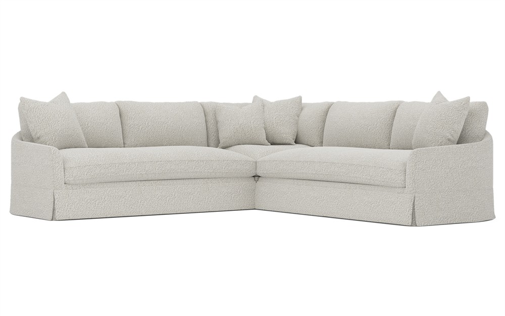 Hartwell Cloud Grey Textured Boucl+? Corner Sectional - 118&quot;|