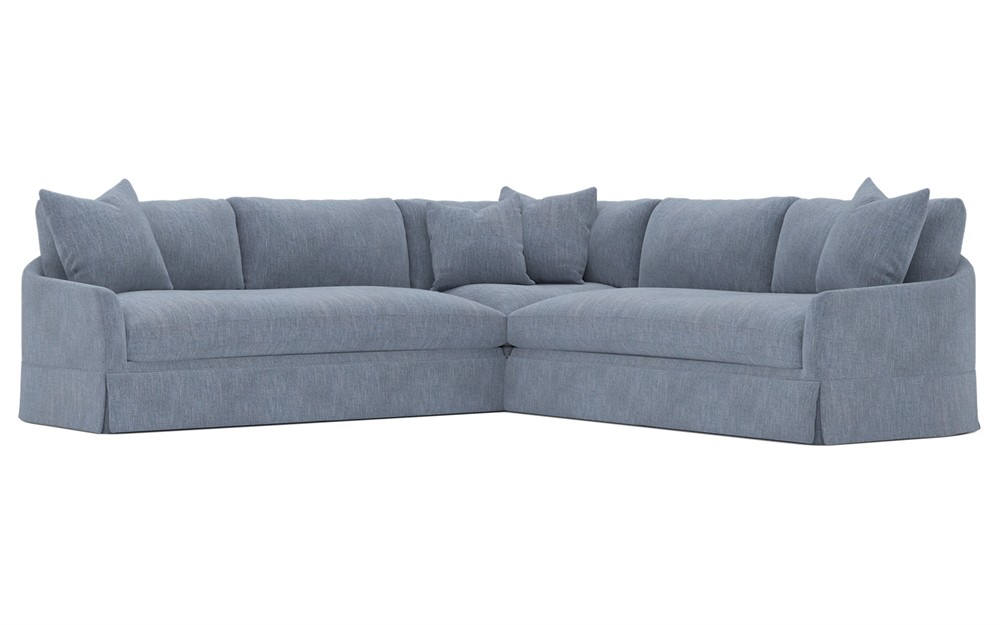 Hartwell Cloud Grey Textured Boucl+? Corner Sectional - 118&quot;|