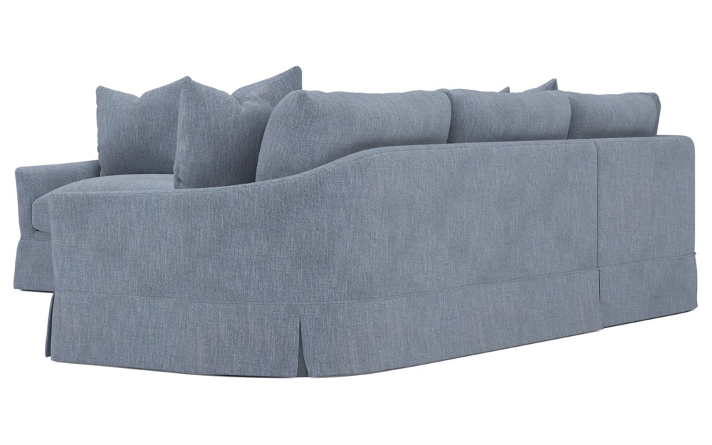 Hartwell Cloud Grey Textured Boucl+? Corner Sectional - 118&quot;|