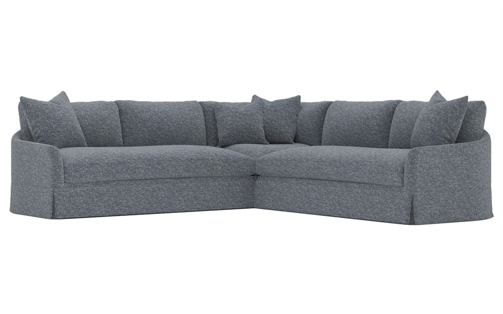 Hartwell Fisherman Blue Performance Corner Sectional - 118"|