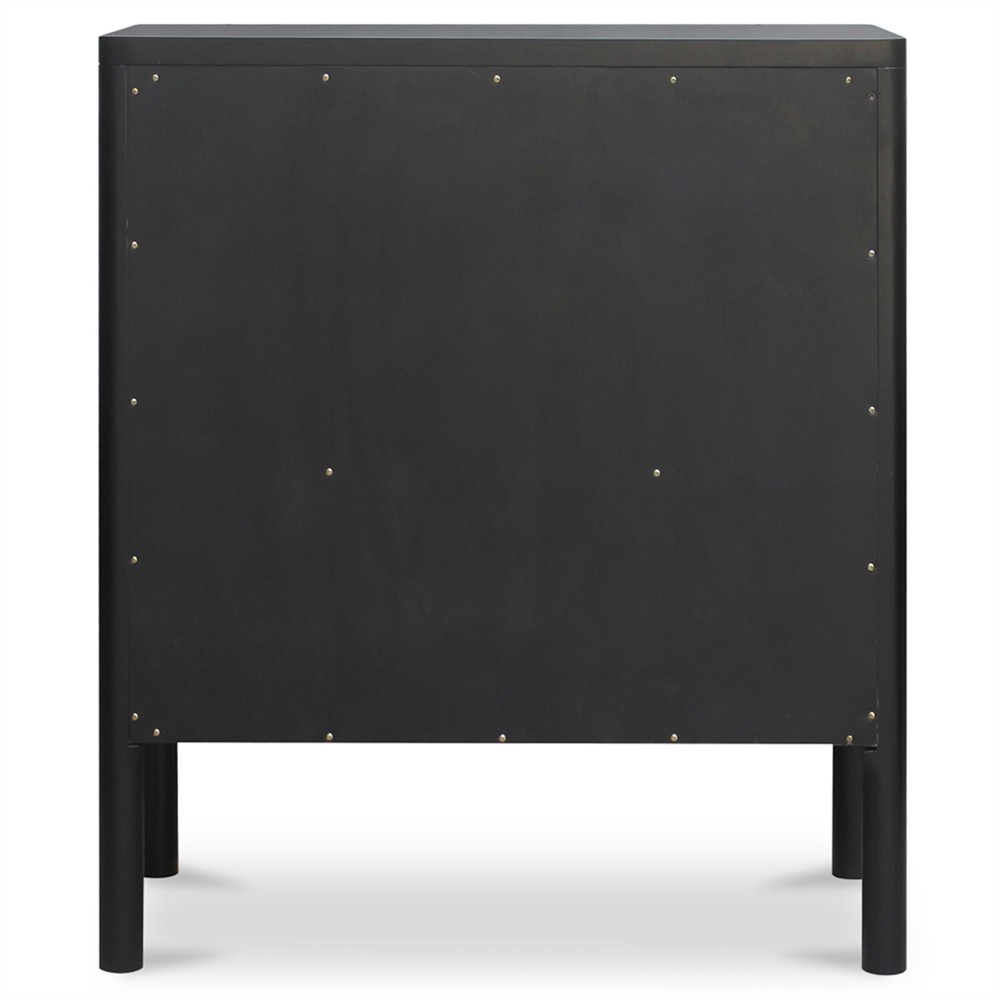 Riona Modern Classic Black Pine Wood Cabinet|