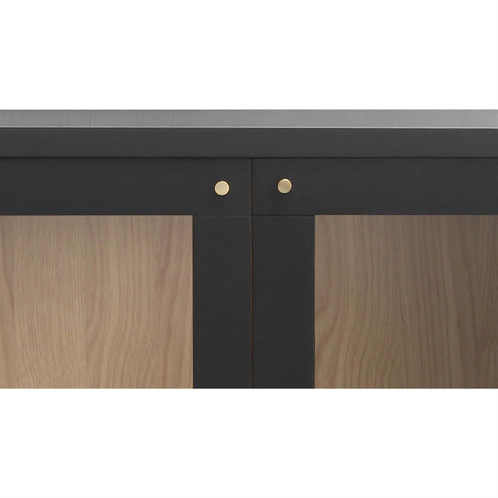 Riona Modern Classic Black Pine Wood Cabinet|