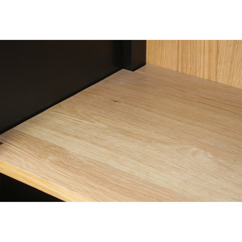 Riona Modern Classic Black Pine Wood Cabinet|