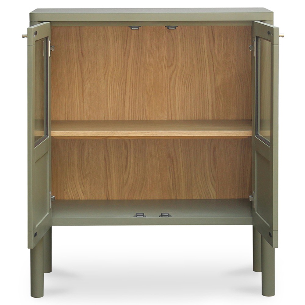 Riona Modern Classic Green Pine Wood Cabinet|