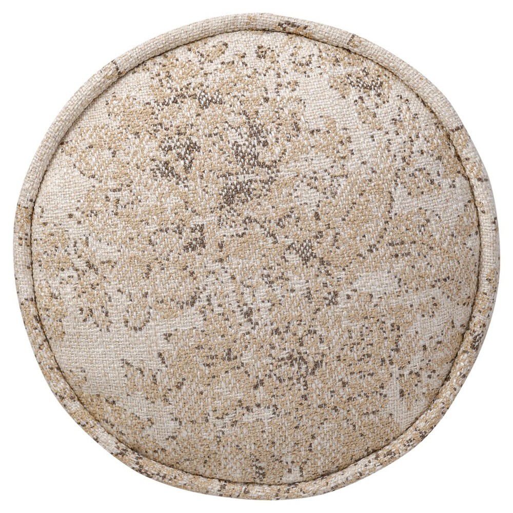 Elisha Updated Traditional Natural Damask Bolster Pillow - 8x48|