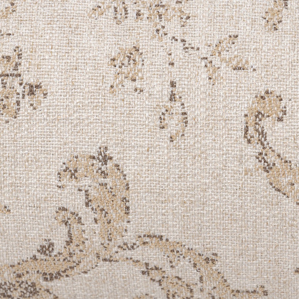 Elisha Updated Traditional Natural Damask Bolster Pillow - 8x48|