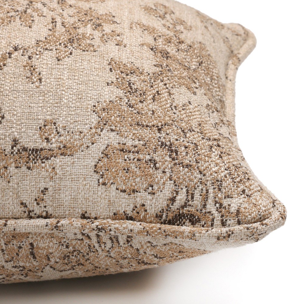 Elisha Updated Traditional Natural Damask Lumbar Pillow - 14x20|