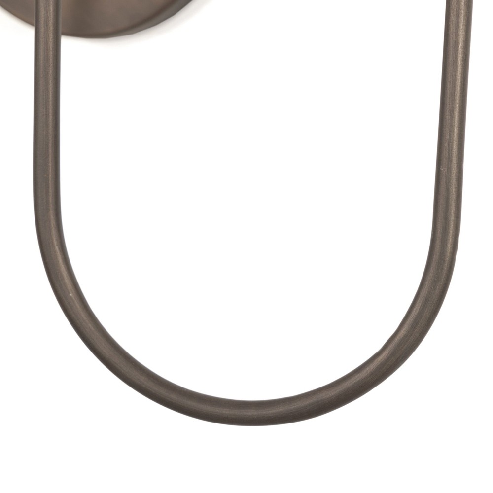 Lisette French Country Bronze Iron Pleated Double Armed Sconce|