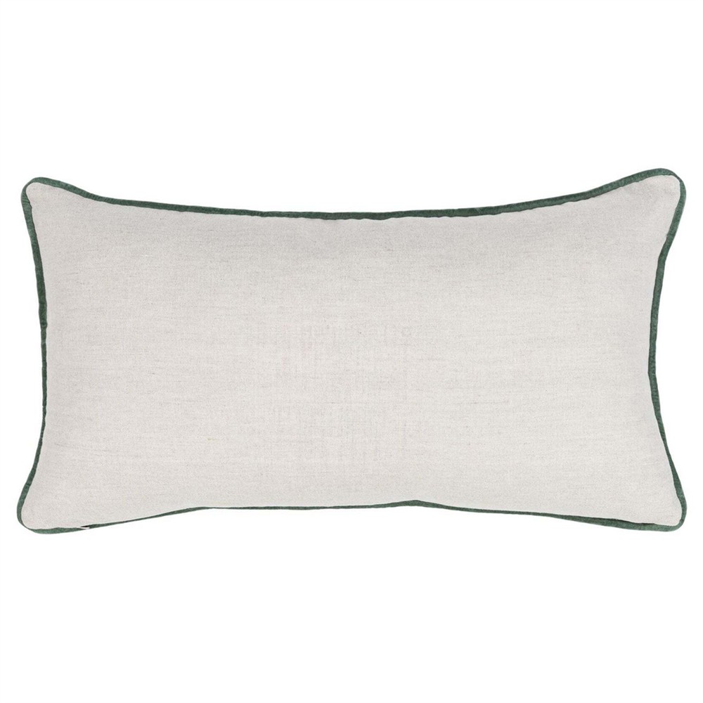 Marshall French Country Natural Cotton Floral Lumbar Pillow - 14x26|
