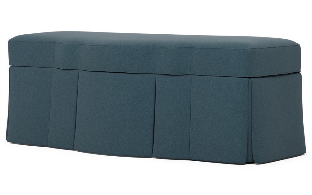 Cornell Aloe Performance Skirted Storage Bench|